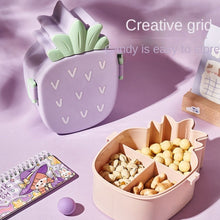 Kids Lunch Box Cute Pineapple Shaped Bento Box with Fork Spoon Snack Candy Container Microwave Portable Office Lunch Box (1 Pc / With Spoon & Fork)