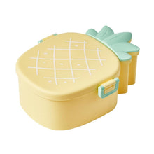 Kids Lunch Box Cute Pineapple Shaped Bento Box with Fork Spoon Snack Candy Container Microwave Portable Office Lunch Box (1 Pc / With Spoon & Fork)