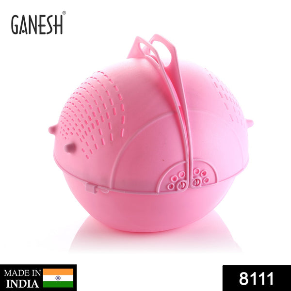 Plastic fruit and vegetable basket by Ganesh, multiple views.