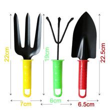 Handy colorful garden tools set of 3 pieces for gardening