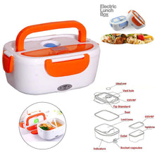 Electric lunch box with multiple tiers and heating function