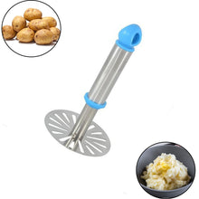 Stainless steel pav bhaji masher, perfect for kitchen tasks.