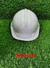 Safety helmet with a focus on its anti-smashing features and sturdy build for construction use