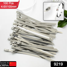 Stainless Steel Cable TIE Used for Solar, Industrial and Home Improvement Multipurpose HIGH Strength, Self-Locking Zip Ties, Multi-purpose Tie, Portable Rustproof 100Pcs Wide Application Zip Tie Set for Building (4.6x100MM /  100 pcs Set)