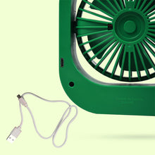 Portable fan with rechargeable battery