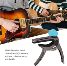 Guitar Capo with Pickup Stand, Soft Pad for Acoustic and Electric Guitar Ukulele Mandolin Banjo Guitar Accessories