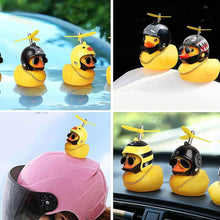 Beautiful Duck Car Ornaments Duck Bicycle Bell With Propeller Helmet (1 Pc  Mix Design)