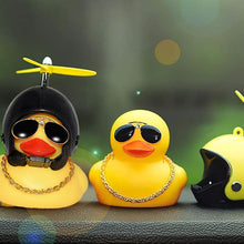 Beautiful Duck Car Ornaments Duck Bicycle Bell With Propeller Helmet (1 Pc  Mix Design)