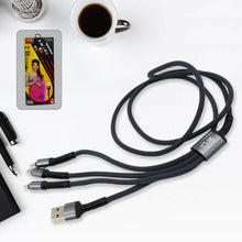 3 In 1 Multi Super Fast Charging Cable (1 Pc  1200 Mm)