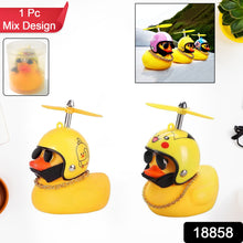 Beautiful Duck Car Ornaments Duck Bicycle Bell With Propeller Helmet (1 Pc  Mix Design)